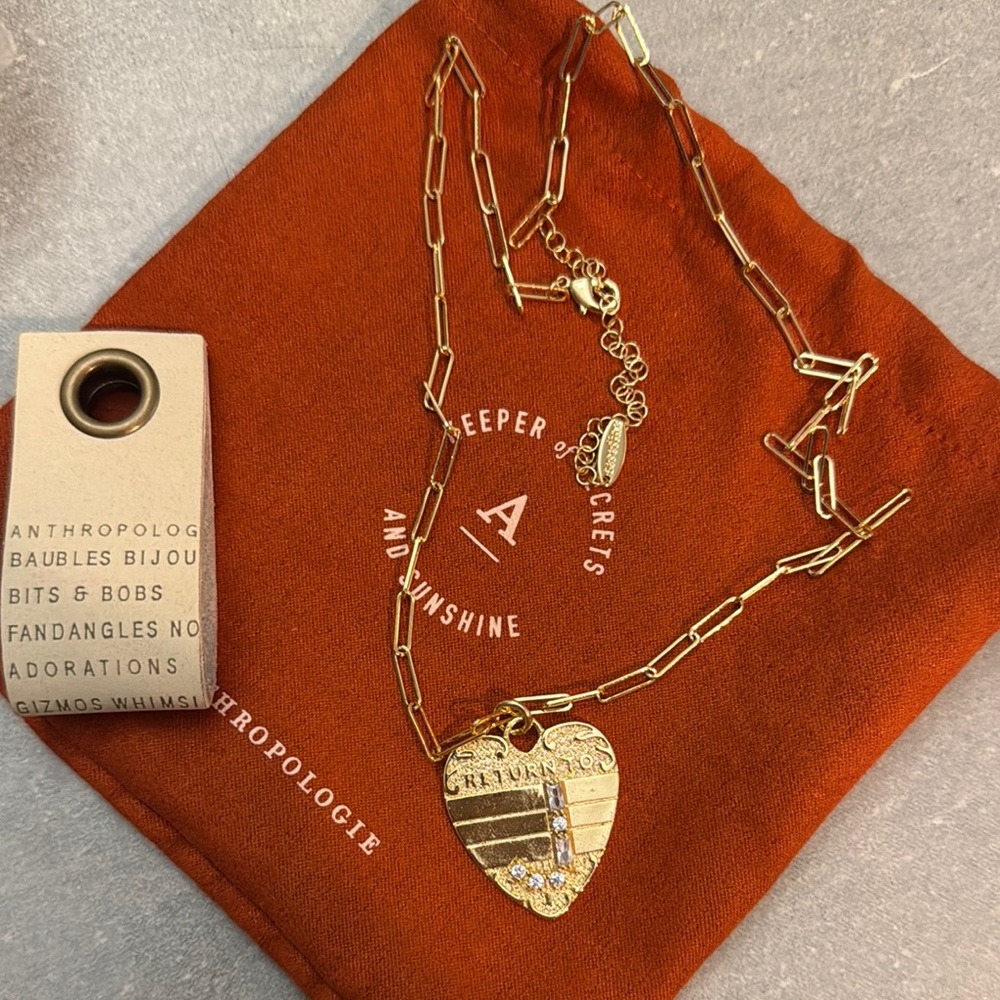 Monogram Heart Charm Necklace